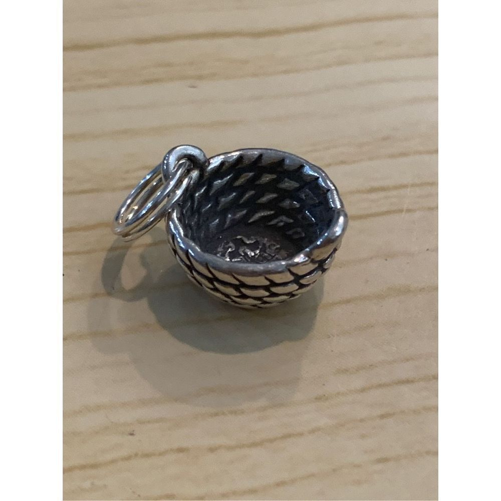 Vintage Moses Basket Sterling Silver Jewelry Charm #basket collector